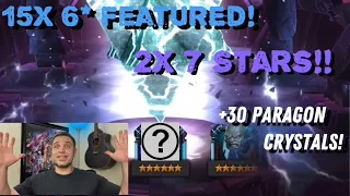 MCOC 7 Star Crystal Opening, 6 Star Featured +30 Paragon Crystals!!