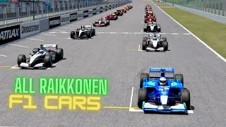 All Kimi Raikkonen F1 Cars (2001 - 2021) BATTLE at Suzuka Grand Prix