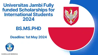 University of Jambi Scholarship 2024 in Indonesia (Fully Funded) Completed Application Process