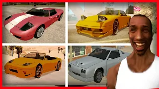 🔥Donde encontrar COCHES DEPORTIVOS en GTA San Andreas - Ubicación de Autos de LUJO GTA San Andreas