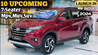 10 Upcoming 7-Seater Cars Launch In 🇮🇳 India 2024 | Upcoming Cars | Launch Date, Price, Features