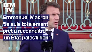 Emmanuel Macron se dit "prêt à reconnaître un État palestinien" à "un moment utile"