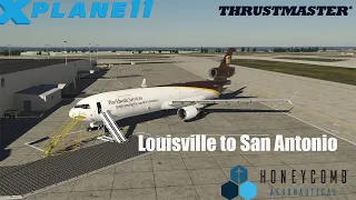 X-plane 11 LIVE | Rotate MD-11 latest update | KSDF to KSAT | Real world UPS Ops | Vatsim |