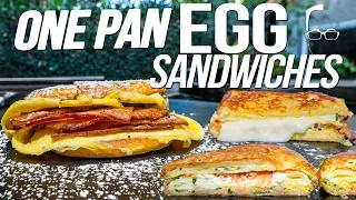 ONE PAN EGG SANDWICH/TOAST (4 EASY & EPIC RECIPES!) | SAM THE COOKING GUY 4K