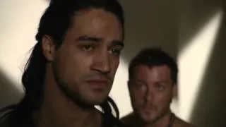 Agron and Nasir - 2x03 - Agron stops Nasir from talking to Crixus
