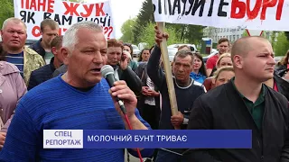 Протест у Старокостянтинові: влада міста та представники молокозаводу говорили з людьми