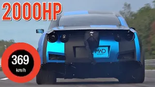 2000 HP Nissan GT-R R35 Acceleration 0-365 km/h & Top Speed - tuned by A9 Performance