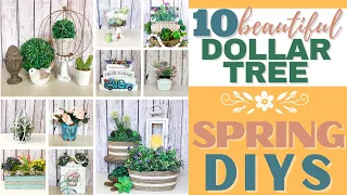 10 DOLLAR TREE SPRING DIYS YOU HAVE TO TRY | RUSTIC FARMHOUSE DIYS | HIGH END DECOR