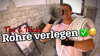 Sanitärinstallation vorbereiten und HT Rohre richtig verlegen / Aus ALT, mach NEU! Episode 6