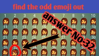 Find the odd emoji out #11 // How good your eyes // #emojipuzzle