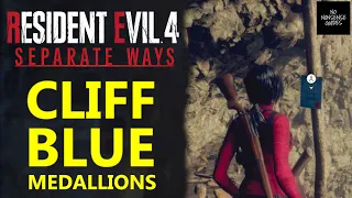 RE4 Cliff Blue Medallions Locations - Resident Evil 4 Separate Ways DLC - Destroy Blue Medallions