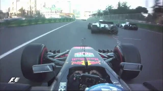 Ricciardo overtakes three cars in the Azerbaijan Grand Prix-2017