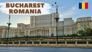 Bucharest, Romania - 4K Walking Tour to the heaviest building in the World