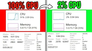 How To Fix CPU Bottleneck & FIX 100% CPU USAGE while GAMING | Make PC 200% Faster - BOOST FPS!