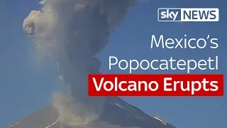 Mexico's Popocatepetl Volcano Erupts