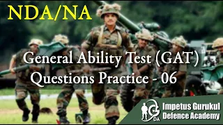 General Ability Test (GAT) Questions Practice l NDA II 2021 l Part - 06
