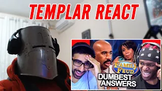 TEMPLAR REACT TO SIDEMEN REACT TO DUMBEST FAMILY FEUD ANSWERS