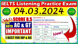 IELTS LISTENING PRACTICE TEST 2024 WITH ANSWERS | 04.03.2024