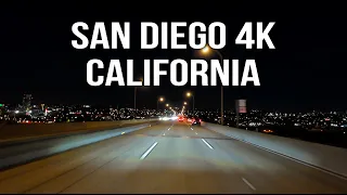 San Diego in California | ASMR 4K Relaxing Driving Video | Driving through the City at Night