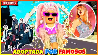 ADOPTADA POR FAMOSOS 😱 Roblox Brookhaven rp Mini Pelicula (Historias con Voces)