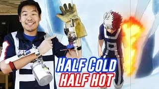 Building Shoto's Half-Cold Half-Hot Quirk in Real Life | My Hero Academia Month!!!