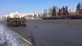 Ангольские танкисты в День защитников  Отечества в Омске.