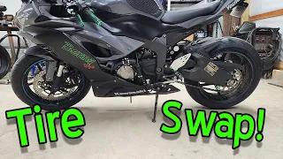 Zx6R Tire Swap | Both Wheels