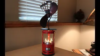 Truck Camping: Candle Heater w/ Fan (heat activated - no batteries)