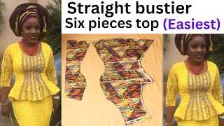 How to PROPERLY Cut a Straight Bustier Six Pieces Top No Pattern Step By Step DETAILED....