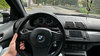 Chill Friday Afternoon Cruise with my BMW X5 3.0 Diesel M57 218hp (POV Drive, BMW Diesel Sound)