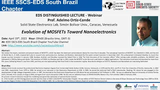 DTalk - Evolution of MOSFETs Toward Nanoelectronics - Prof. Adelmo Ortiz-Conde