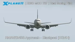 REAL BOEING PILOT | RNAV/GNSS Approach | ZIBO MOD 737 | X-Plane 11