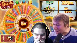 INSANE CRAZY TIME WHEEL SESSION WITH A VIEWER!