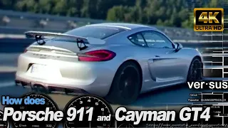 Autobahnrace Porsche Cayman GT4 vs Porsche 911 991 vs BMW M2 Competiton Insta360 ONE X [4k]