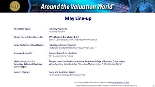 Around the Valuation World® Webcast | May 20, 2024