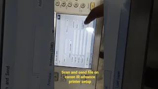 Scan and send file on canon iR advance printer PC setup