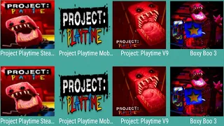 PROJECT: PLAYTIME Steam Vs PROJECT: Mobile Vs PROJECT: Playtime V9 Vs Boxy Boo3