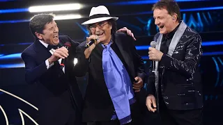 😱😳 ALBANO, GIANNI MORANDI E MASSIMO RANIERI CANTANO INSIEME A SANREMO 2023! 🎙️ *clamoroso*