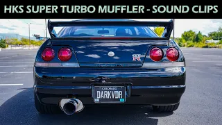 HKS Super Turbo Muffler Exhaust Sound Samples - R33 Nissan Skyline GT-R