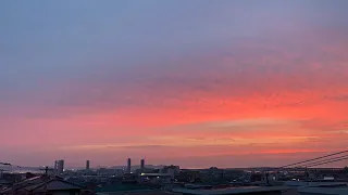 今日の博多湾夕景（タイムラプス）