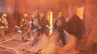 Major Emergency Structure Fire Burns Near Downtown LA.