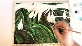Snowdrops/Altusried/2021/Speed draw/Trip n' draw/Watercolor painting