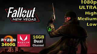 Fallout: New Vegas | Low to ULTRA | Ryzen 5 3400g + Vega 11 + 16gb Dual Channel