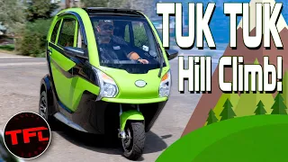 Tiny EV Vs. Big Hill Rematch! Will This Electric Tuk Tuk Make It Up A Colorado Mountain?