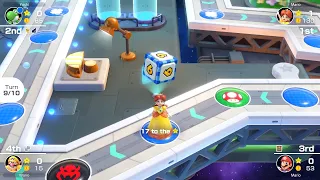 Mario Party Superstars #203 Space Land Daisy vs Mario vs Wario vs Yoshi