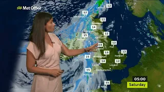 Friday afternoon forecast 31/08/2018