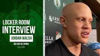 Jordan Walsh REACTS to Ovation From Celtics Fans in NBA Debut | Postgame Interview