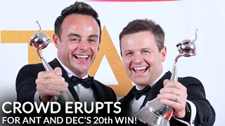 Crowd erupts for Ant & Dec's 20th win!