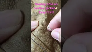 How to fix hole on leather jacket | Easy Craft