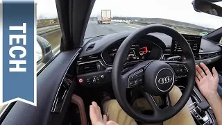 Assistenzpaket Tour im Audi A4 im Test: Teilautonomes Fahren, Tempolimitübernahme, ACC & Lane Assist